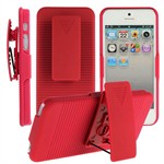 Full Body iPhone 5 cover m. klips (Kirsebær rød)